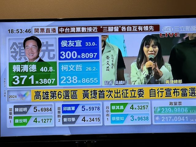 台湾総統選で蔡英文氏の後継者である頼清徳氏が勝利、台湾初のLGBTQ国会議員も誕生【g-lad xx】